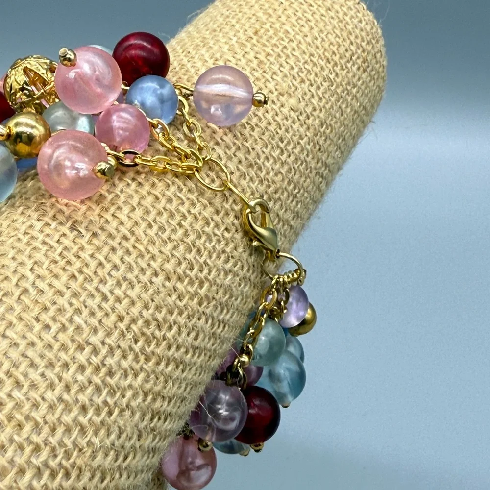 VINTAGE SET OF HOOP EARRINGS AND BRACELET - Picture 5 of 11